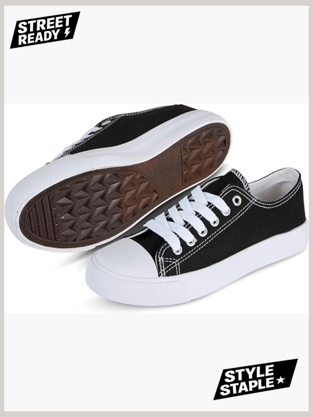 Low Top Canvas Sneakers for Women Casual Fashion Lace Up Comfort Shoes